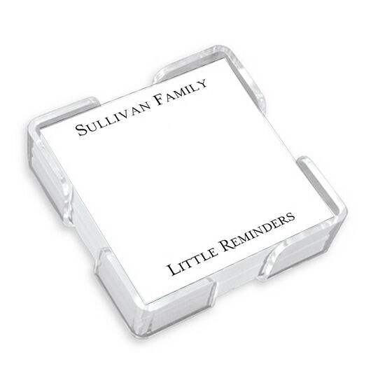 Executive Petite Squares with Crystal Clear Holder